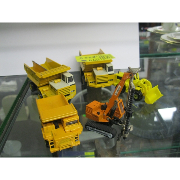 5 SMALL DIECAST CONSTRUCTION TOYS