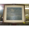 Image 1 : ORIGINAL OIL PAINTING BY BATES - OCEAN SCENE W/FREIGHTERS