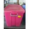 Image 1 : PINK PLASTIC BIN W/MISC. KIDs TOYS