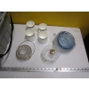 Image 4 : 2 BOXES OF MISC. GLASSWARE, SILVERPLATE, CANDLEHOLDERS, DISHES, ETC.