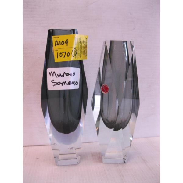 2 MURANO SOMMERSO VASES