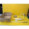 Image 1 : GLASSWARE, MARBLE ROLLING PIN & LIDDED CANDY DISH