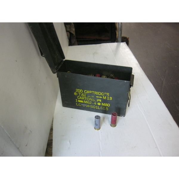 METAL SHELL BOX W/ASST. 12GA SHOTGUN SHELLS