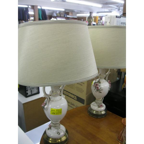 PAIR OF CERAMIC BASED LAMPS
