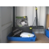 Image 1 : BLUE BIN OF MISC. VENTS, LIDS, BACKER ROD INSULATION, GARBAGE CANS, ETC.