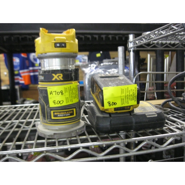 DEWALT 20V CORDLESS TRIMMING COMPACT ROUTER W/BATTERY & CHARGER