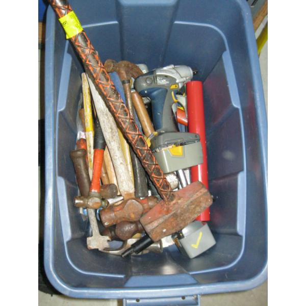 BIN W/ASST. HAMMERS, ETC.