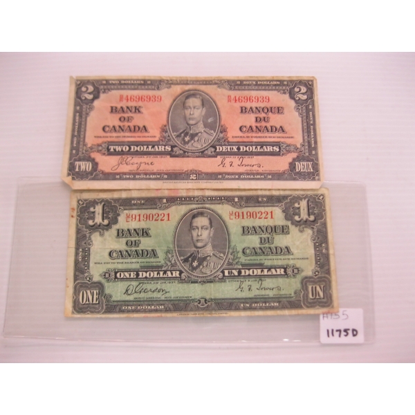 1937 CDN $1 & $2 BILLS