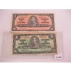 Image 1 : 1937 CDN $1 & $2 BILLS