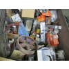 Image 2 : APPLE BIN W/MISC. FILTERS, AUTOMOTIVE PARTS, BANDSAW WHEELS, ETC.