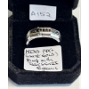 Image 1 : MEN'S 14KT WHITE GOLD RING W/DARK STONES, 8 G, SZ 11