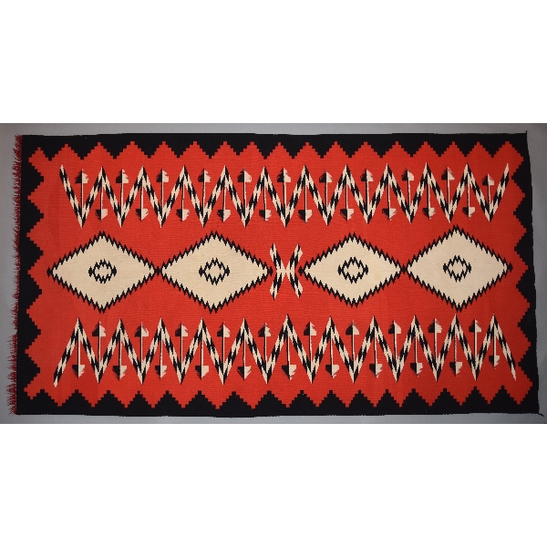 Rare Navajo Germantown Serape, Ca. 1890