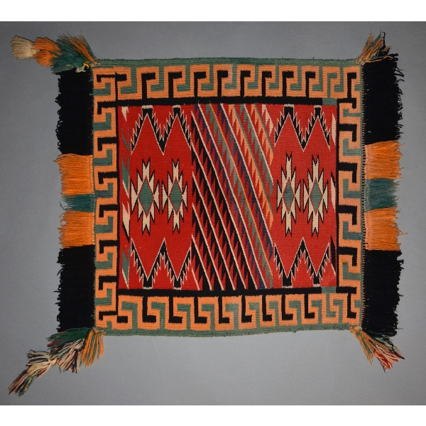 Germantown Fancy Sunday Saddle Blanket with Fringe, Ca. 1890