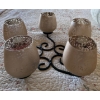 Image 5 : Onyx Executive Desk Clock Candelabra Decorative Candles & Floral Art Print