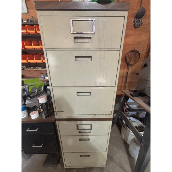 vintage heavy duty filing cabinet with all contents great for in the shop to store all your favourit