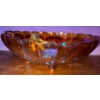 Image 4 : Vintage Indiana Pedestal Style Fruit Bowl + Marigold Carnival Glass Serving Bowl