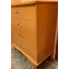 Image 2 : Mid Century Modern Four Drawered Tallboy Solid Wood Dresser  36"w x 20"d x 51" tall