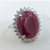 Image 1 : Silver Ruby gemstone Ring 7 ct Certified  ($12,150 Appraisal)