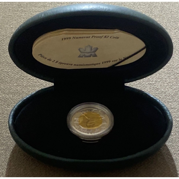 1999 Nunavut Proof $2 Coin 92.5% Silver 8.83 Grams