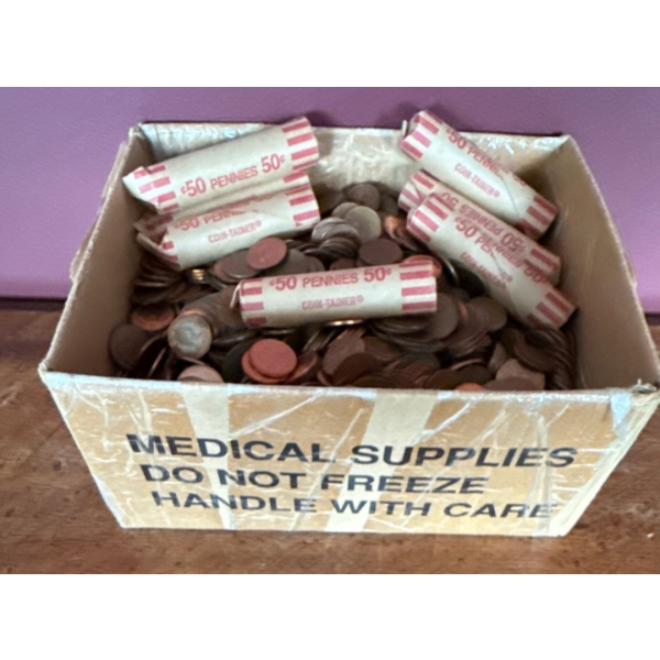 Obese Box Of Canadian Copper Coinage 