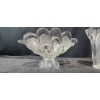 Image 6 : Unique Shaped Glass Pedestal Bowl with Textured Round Bowl and Flared Vase- Very Chic!