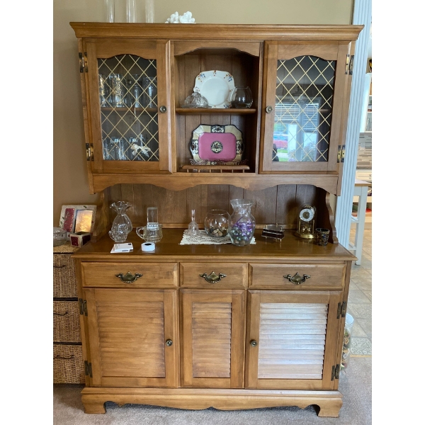 Maple China Cabinet - Contents Not Included -47L x 17D x 67T