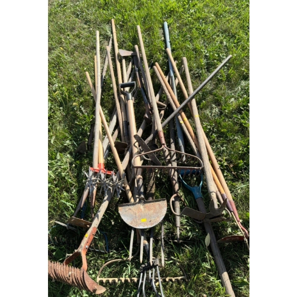 Set of Rakes and Other Yard Improvement Tools 