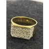 Image 2 : 14K Gold and Diamond Encrusted Men's Ring (total weight 8.4g)