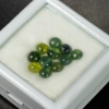 Image 2 : 7.84 ct Certified Kashmir Green Sapphire Gemstone Parcel ($9,408 Appraisal)