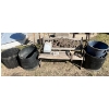 Image 1 : bench rubber bins a couple saws hammer and the good stuff for weeds "Nufarm Trillion"