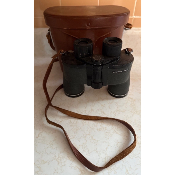 Vintage Marksman MARK II Binoculars w/ Travel Case