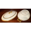 Image 2 : Haviland Limoges France Oval Covered Gold Trim Serving Platter & Tureen 20th Century