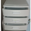 Image 2 : Small Two Drawer Filing Cabinet w/Plastic Storage Dressers  14"w x 18"d x 27"tall