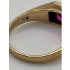 Image 3 : Ladies 10k Gold ring with Red ruby colour stone smaller size 5-6 2.85g