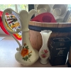 Image 2 : Bakers Staples - Assorted Bakeware w/ Porcelain Decorative Pitcher & 2 Wood Barrels