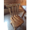 Image 4 : Beautiful Handmade Pine Table & 4 Chairs 59 w, 30 h, 38 d.  Chairs 15 1/2 w, 35 h, 17 d