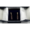 Image 1 : 2ct Natural Burmese Ruby and 0.15ct Diamonds, Set in 14K Yellow Gold Earrings