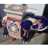 Ceramic Elephant Garden Seat 23 W, 17 T  