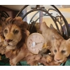 Image 3 : Set of 3 Decorative Quartz Clocks: Horses, Tigers, Lions