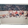 Image 2 : Vintage Hockey Print Depicting Intense Ice Hockey Game Action