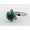 Image 2 : 4 ct Certified Silver Emerald Gemstone Ring ($4,195 Appraisal)