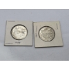 Image 1 : 1944/1950 2 Canadian Silver 50 Cent Coins 80% Ag Totalling 23.32g