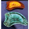 Image 2 : Blue Mountain Pottery Kidney Ashtrays - Turquoise & Burnt Orange