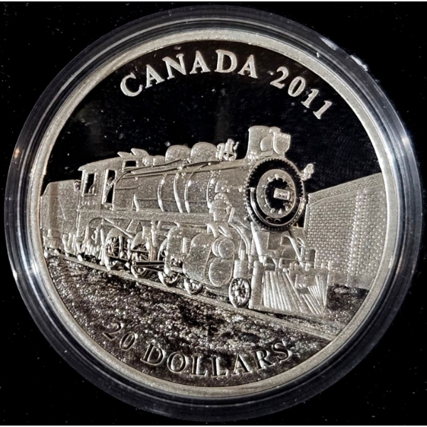 2011 $20 Great Canadian Locomotives Series: D-10 - 99.9% Fine Silver Coin