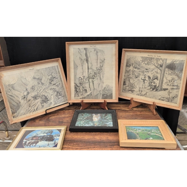Western and Wildlife Art, 6 Pieces
