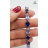 Image 3 : Millenia Bracelet Featuring A Blue Color Gradient Of Octagon-Cut Crystals In A Silver 925. Setting. 