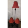 Trio of Lamps: Two Table Lamps 32 T and Matching Floor Lamp 66.5 T 