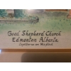 Image 2 : Framed Good Shepard Church Watercolor By: M.E. Reid - 19x25