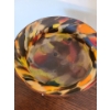 Image 2 : Czech Art Deco Spatter Glass Footed Bowl 9 dia, 4 h