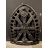 Image 4 : Antique Black Board with Assorted Irons and Trivet